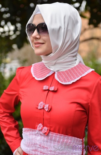 Selviler Kombin Elbise 4092-01 Kırmızı