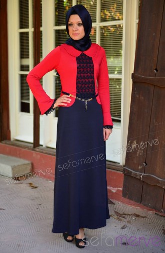 Robe Hijab Bleu Marine 14.4142-04