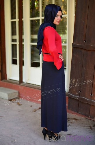 Robe Hijab Bleu Marine 14.4142-04