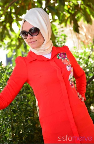 Sefamerve Kombin Tunik GLY 140706-01 Kırmızı