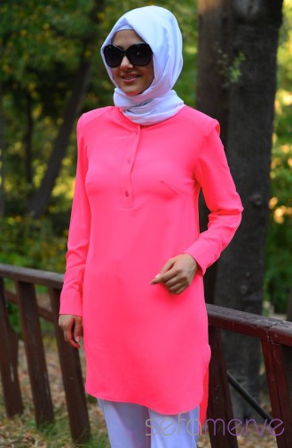 Buttons Plain Tunic 8110-05 Pink 8110-05