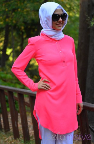 Buttons Plain Tunic 8110-05 Pink 8110-05