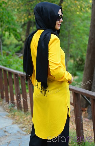 SM Özel Tasarım Kombinler 9 Tunik 8110-06 Sarı