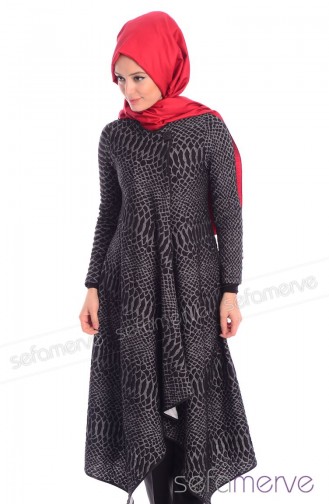 Tubanur Hırka Tunik 2038-01 Siyah