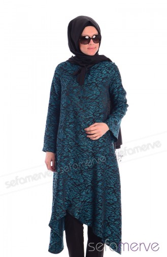 Hırka Tunik WB 4664-03 Petrol