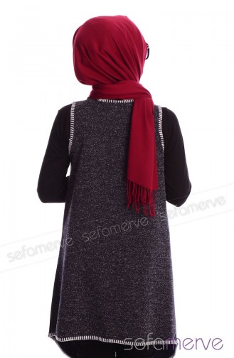 سترة بدون أكمام أزرق كحلي 0574-03