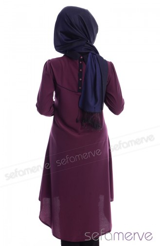 Tesettür Tunik Zernişan 4313-10 Mürdüm