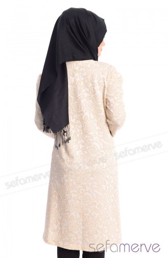 Zehra Uçar Tesettür Kap 8853-04 Krem