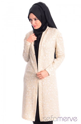Zehra Uçar Tesettür Kap 8853-04 Krem