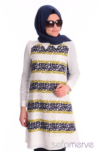 Tesettür Tunik 4277-02 Ekru