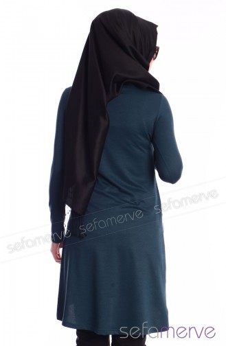 Tesettür Tunik 4998-08 Koyu Yeşil