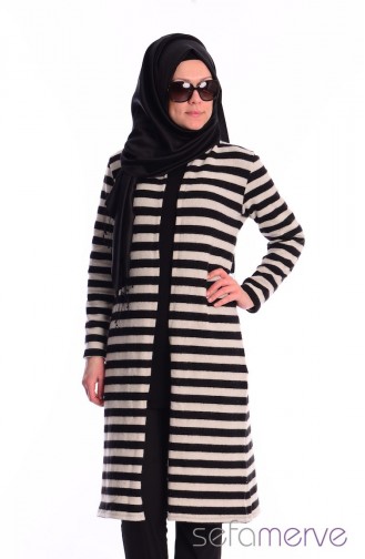 Esra Keküllüoğlu Kap 55006-01 Siyah Beyaz