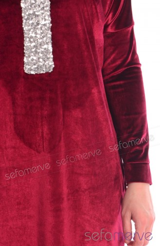 Belemir Kadife Tesettür Eşofman Takım 7533-01 Bordo