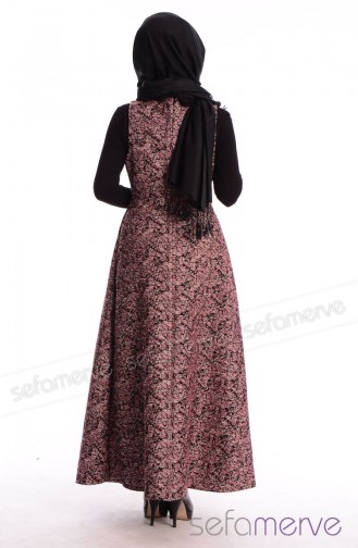 Rosa Hijab Kleider 0480-08