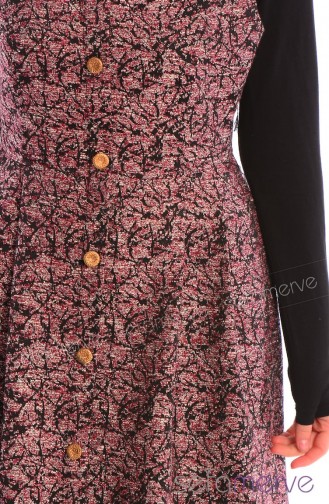 Rosa Hijab Kleider 0480-08