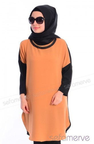 İpekzade Hijab Tunic 2374-03 Camel 2374-03