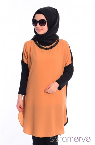 İpekzade Hijab Tunic 2374-03 Camel 2374-03
