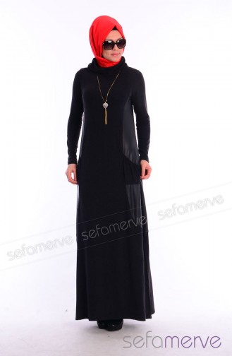 Hijab Elbise 3800K-03 Black 3800K-03