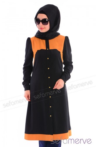 Tesettür Tunik Zernişan 14055-03 Siyah