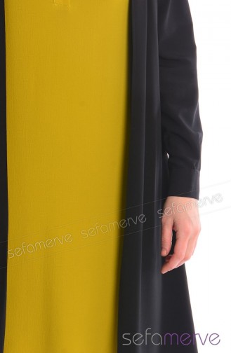 Cardigan Tunic Suit 5160-05 Black-Yellowish 5160-05