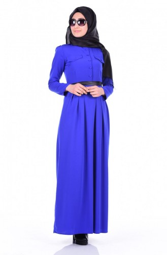 Saxe Hijab Dress 0002-01