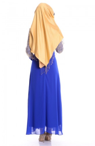 Saxon blue İslamitische Avondjurk 2369-01