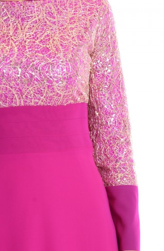 Lilac Hijab Evening Dress 2369-03