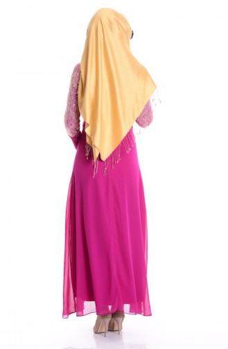 Lilac Hijab Evening Dress 2369-03