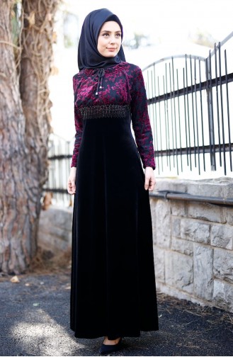 Black Hijab Dress 0493-03