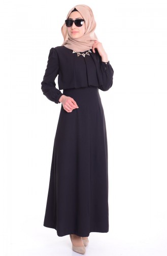 Black Hijab Dress 2367-01