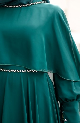 Green Hijab Evening Dress 0021-01