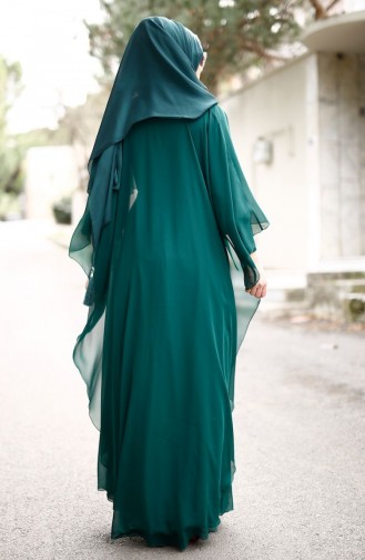 Green Hijab Evening Dress 0021-01