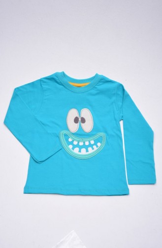 Mevsimlik Dişli Patlak Göz Sweatshirt 40117-01 Yeşil