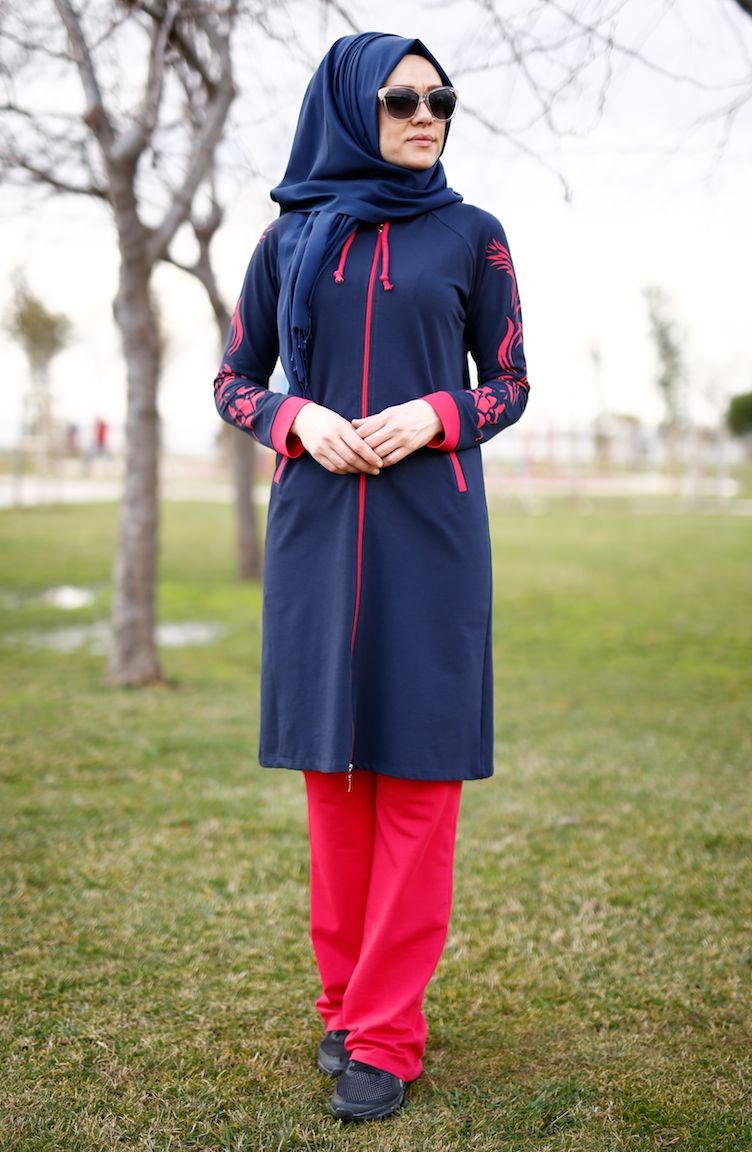Eşofman Takım 402015-09 Lacivert Fuşya
