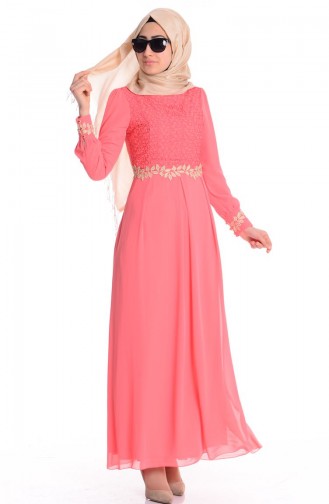 Pink Hijab Dress 51983A-06