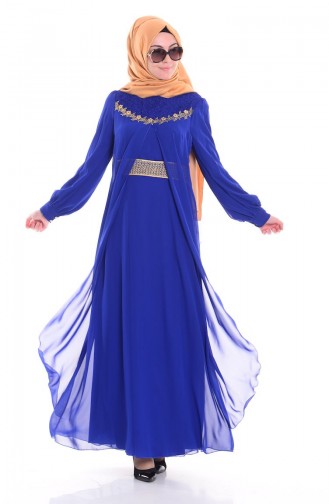Şifon Elbise 52411-04 Saks