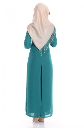 Green Almond Hijab Dress 52414-06