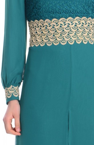 Şifon Astarlı Tulum Elbise 52414-06 Çağla Yeşil