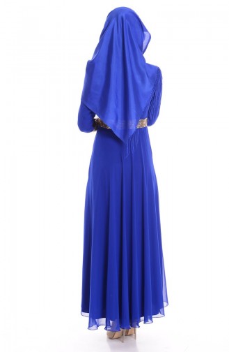 Saxe Hijab Evening Dress 7015A-03