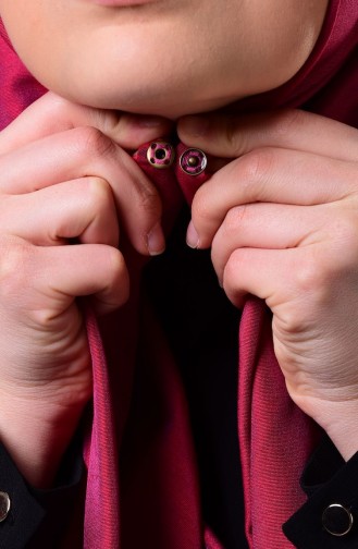 Fuchsia Snap Button Shawl 1-11