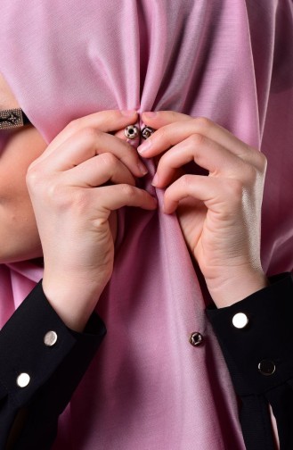 صفامروة شال بتصميم كباس C1-20 لون وردي 1-20