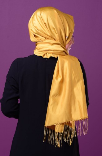 Mustard Snap Button Shawl 2-01