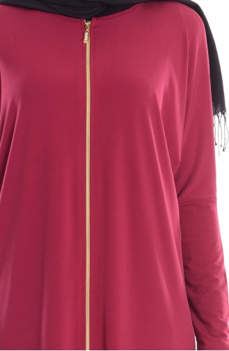 Fermuarlı Hırka 3491-08 Bordo