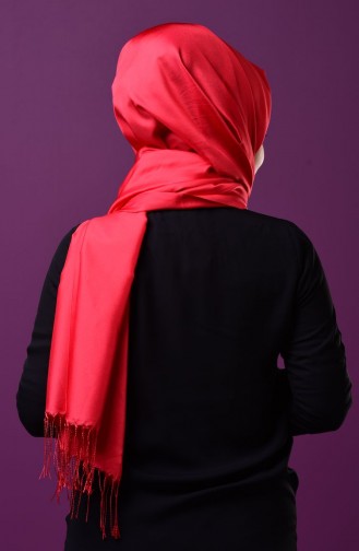 Red Snap Button Shawl 1-03