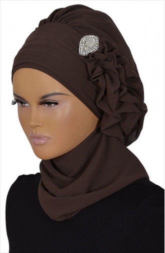 Turban Pret-a-Porter Couleur Brun 0022-6