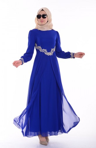 Şifon Elbise 52419-03 Saks