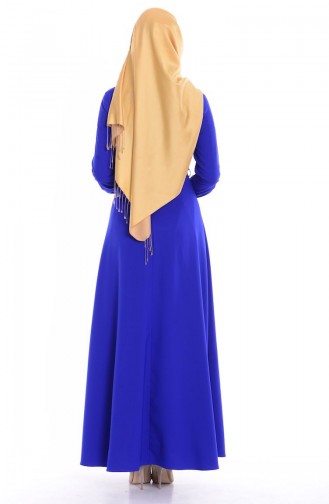 Saxe Hijab Dress 2390-01