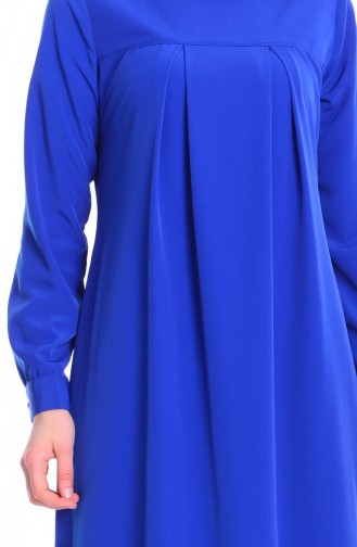 Saks-Blau Hijab Kleider 7256A-01