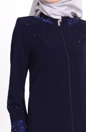 Navy Blue Abaya 0455-02