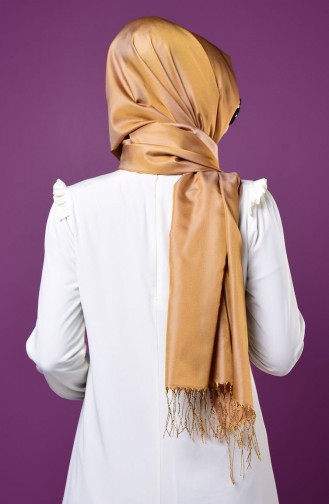 Sefamerve Snap Shawl E1-34 Dark Beige Saffron 1-34